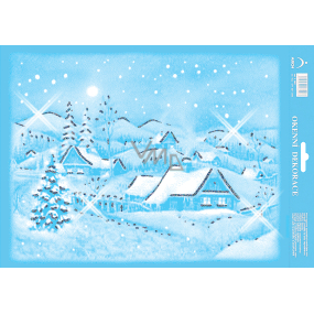 Bogen Weihnachtsaufkleber, Fensterfolie ohne Kleber Snow Village 35 x 25 cm