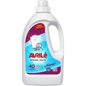 Avrilé Intense White Waschgel für weiße Wäsche, 40 Wäschen 1,5 l