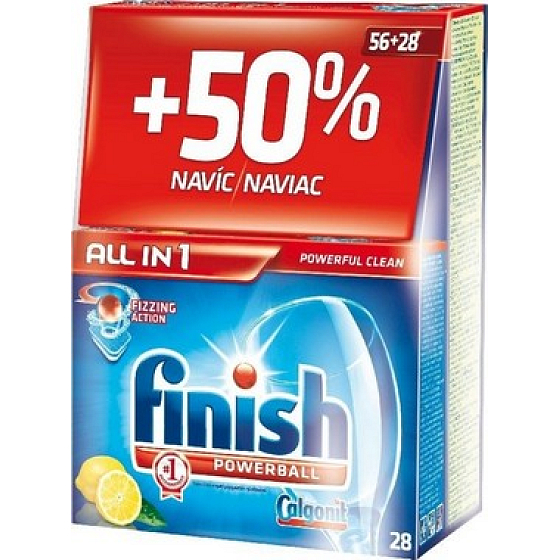 Calgonit Finish All-in-1 Zitronengeschirrspülertabletten 56 + 28 Stück