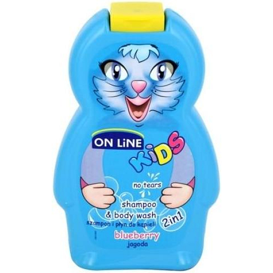 On Line Blueberry 2in1 Duschgel und Haarshampoo für Kinder 250 ml