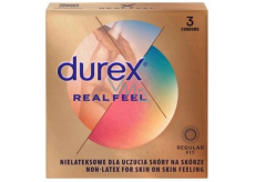 Durex Real Feel Kondom ohne Latex für ein natürliches Hautgefühl, Nennbreite: 56 mm 3 Stück