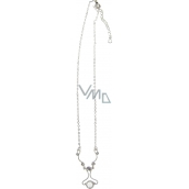 Silberne Halskette mit silbernen Kristallen 40 cm