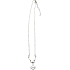 Silberne Halskette mit silbernen Kristallen 40 cm