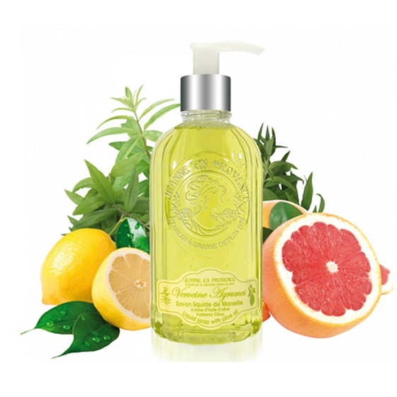 Jeanne en Provence Verveine Agrumes - Flüssigseifenspender für Eisenkraut und Zitrusfrüchte 300 ml
