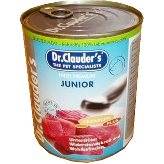 DR. Clauders Junior Rindfleisch, Huhn, Schweinefleisch komplett Super Premium Futter für Welpen 100% Fleisch 800 g
