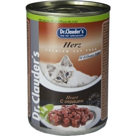 DR. Clauders Herz aus feinen Stücken, Komplettfutter für Katzen 415 g