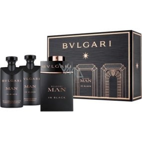 Bvlgari Man In Schwarz Eau de Parfum 60 ml + After Shave Balm 40 ml + Shampoo und Duschgel 40 ml, Geschenkset