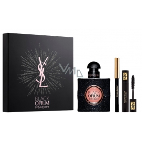 Yves Saint Laurent Opium Schwarz parfümiertes Wasser für Frauen 50 ml + Mascara 2 ml + Augenstift 0,8 g, Geschenkset