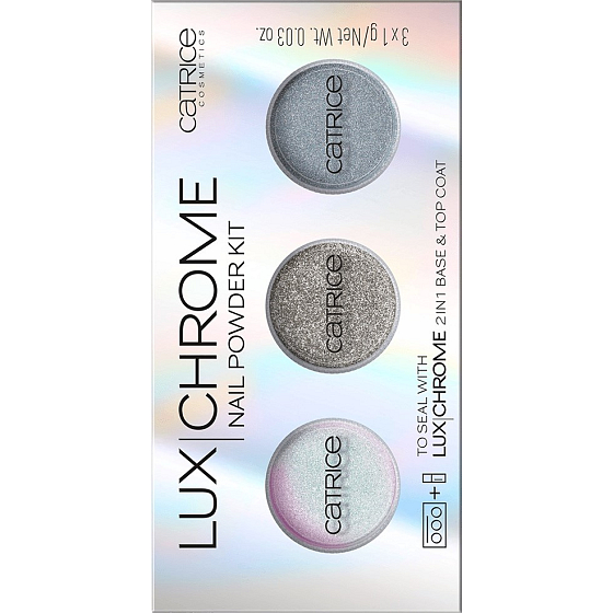 Catrice LuxChrome Nagelpuder-Set Nagelpigmente 01 Effekt überlagert 3 x 1 g