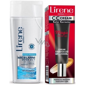 Lirene CC Magic Miracle Makeup Creme 02 Natürlich 30 ml + Lirene 3 in 1 Mizellenwasser für Gesicht und Augen 200 ml, Duopack