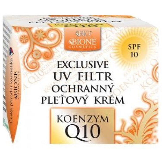 Bione Cosmetics Exclusive & Q10 Coenzym UV Filter SPF10 Tagesschutzcreme für normale und Mischhaut 51 ml