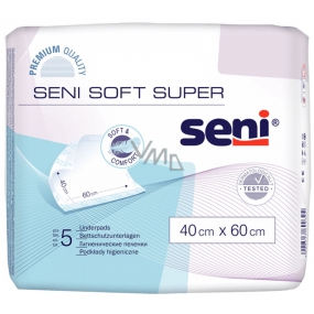 Seni Soft Super hygienische Saugeinlagen 4 Tropfen, 40 x 60 cm 5 Stück