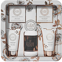 Grace Cole Rose & Geranium Duschgel 75 ml + Körpercreme 75 ml + Badeperlen 80 g + Badesalz 100 g + Flanelltuch + Dose, Kosmetikset für Frauen