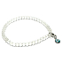 Kristall matt + Blue Eye abnehmbarer Anhänger, Armband elastisch Naturstein, Kugel 4 mm / 16 - 17 cm, Stein Steine