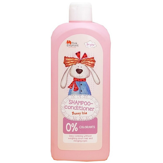 Pink Elephant Bunny Isla 2in1 Shampoo und Haarspülung mit Panthenol für Kinder 500 ml