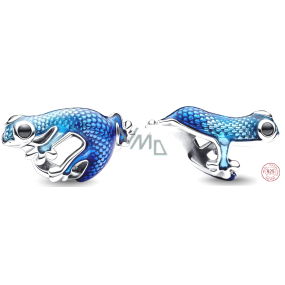 Charme Sterling Silber 925 Metallic blau Gecko wechselnde Farbe, Perle auf Armband Tier Charme Sterling Silber 925 Metallic blau Gecko wechselnde Farbe, Perle auf Armband Tier
