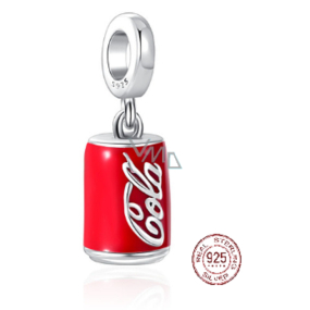 Charm Sterling Silber 925 Coca Cola in einer Dose, Armband Anhänger, Essen und Trinken
