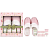 Baylis & Harding Rose, Poppy and Vanilla Fußcreme 50 ml + Fußbadkristalle 100 ml + feste Seife 100 g + Duschgel 50 ml + Hausschuhe, Kosmetikset für Frauen