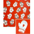 Nekupto Geschenkpapier Weihnachten 70 x 500 cm Rot, Handschuhe