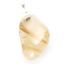 Kristall mit Rutil Trommel Anhänger Naturstein M, ca. 3 cm, Stein der Steine