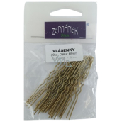 Zemánek Vlásenky do vlasů zlaté 65 mm 20 kusů