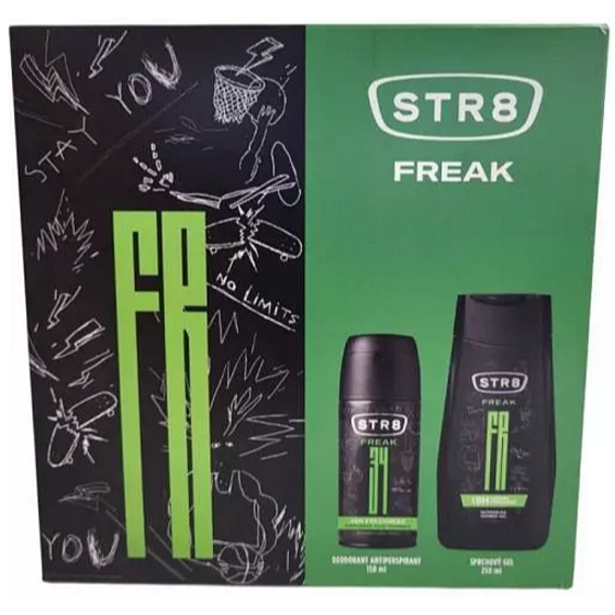 STR8 Freak sprchový gel 250 ml + deodorant sprej 150 ml, dárková sada pro muže