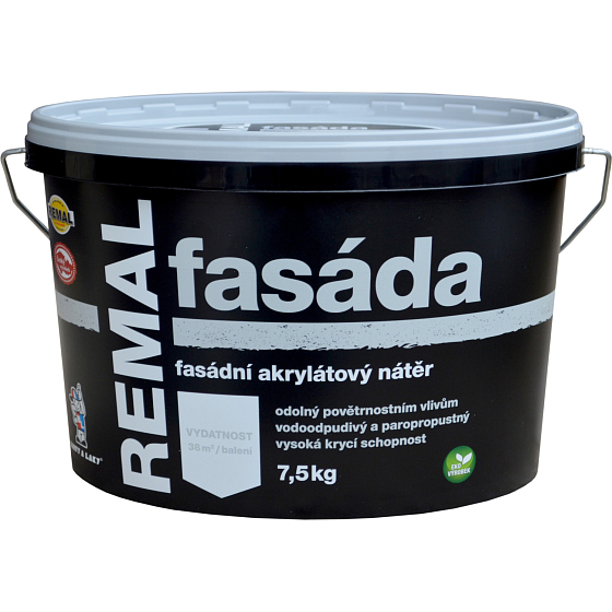 REMAL Fassaden-Acrylfarbe weiß 7,5 kg