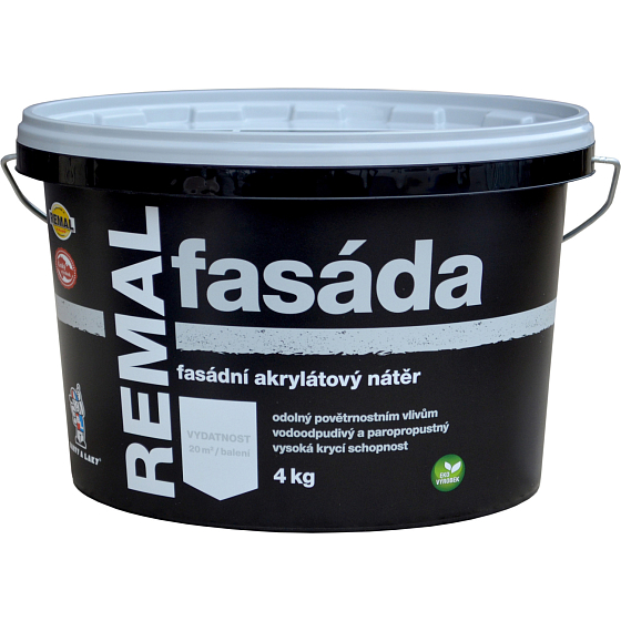 REMAL Fassaden Akrylfarbe weiß 4 kg
