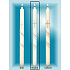 Taufe der Kirche von Lima - Kommunionkerze mit Zirkonblau Nr. 4 36 cm 1 Stück