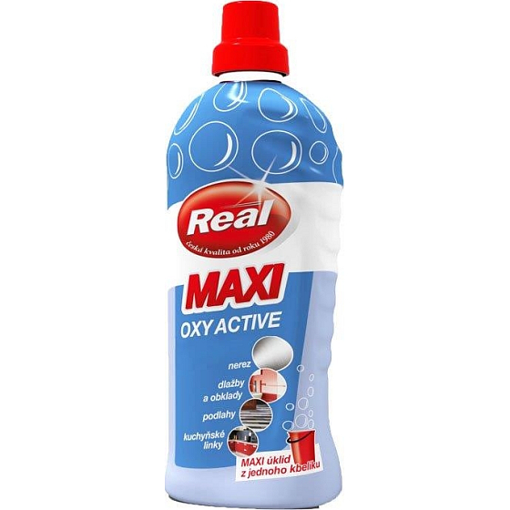 Real Maxi Oxy Active Universalwaschmittel für alle Arten von Böden und abwaschbaren Oberflächen 1000 g