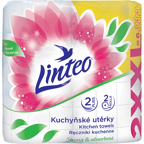 Linteo XXL 2-lagige Küchenpapierhandtücher, 2× 30 m, 2 Rollen