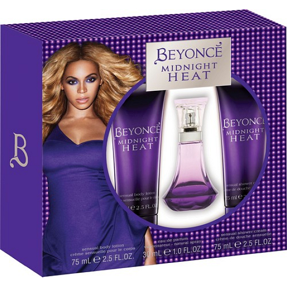Beyoncé Midnight Heat parfümiertes Wasser 30 ml + Körperlotion 75 ml + Duschgel 75 ml, Geschenkset