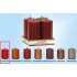 Lima Candle glatter roter Metallzylinder 50 x 100 mm 4 Stück