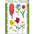 Fensterfolie ohne Leim Gras und Blumen Typ 3 42 x 30 cm