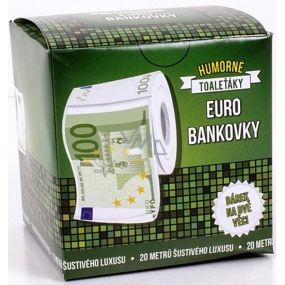 Albi Lustiges Toilettenpapier Wie Eurobanknote, 20 Meter rostiger Luxus, Geschenk-Toilettenpapier