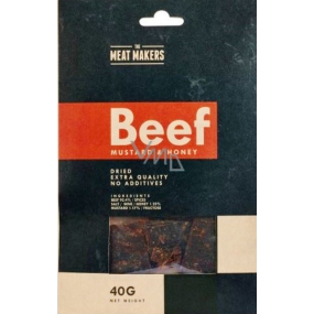 Fleischmacher Beef Jerky Senf & Honig dünne Rindfleischscheiben, konserviert durch Trocknen von 40 g
