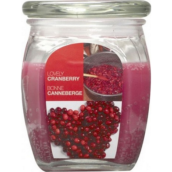 Bolsius Aromatic Lovely Cranberry - Schöne Cranberry-Duftkerze in Glas 92 x 120 mm 830 g, Brenndauer 100 Stunden