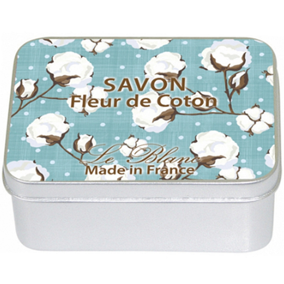 Le Blanc Cotton - Fleur De Coton natürliche feste Seife in einer Schachtel mit 100 g