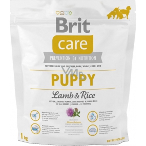 Brit Care Junior Lamm + Reis Super Premium Futter für Welpen, kleine und mittlere Rassen 1 kg