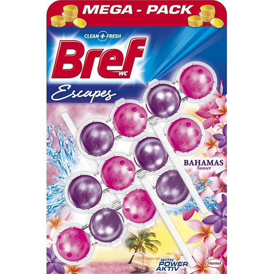 Bref Escapes Power Bahamas Sunset WC-Block 3 x 50 g