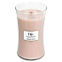 WoodWick Vanille & Meersalz - Vanille- und Meersalz-Duftkerze mit Holzdocht und Deckelglas groß 609,5 g
