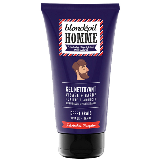 Blondépil Homme Nettoyant Reinigungsgel für Gesicht und Bart für Männer 150 ml