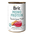 Brit Mono Protein Thunfisch mit süßem Rtambor mit Kaninchengeschmack 100% reines Protein komplettes Hundefutter 400 g