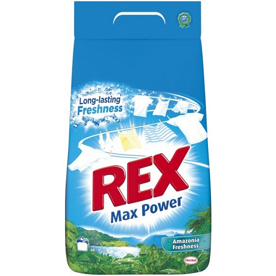 Rex Max Power Amazonia Freshness Waschpulver für weiße und bunte Wäsche 18 Waschladungen 1,17 kg