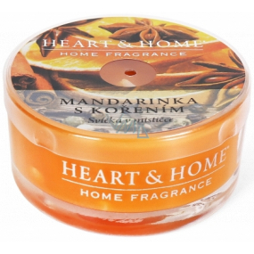 Heart & Home Mandarine mit Gewürzen Soja-Duftkerze in einer Schüssel brennt bis zu 12 Stunden 36 g