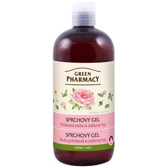 Green Pharmacy Moschus Rose und Grüner Tee Duschgel 500 ml
