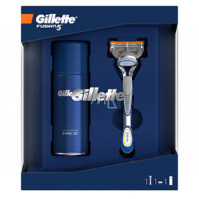 Gillette Fusion5 Rasierer + 1 Aufsatzkopf + 75 ml Rasiergel, Kosmetikset, für Männer