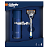 Gillette Fusion5 Rasierer + 1 Aufsatzkopf + 75 ml Rasiergel, Kosmetikset, für Männer