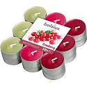 Bolsius Aromatic Cranberry - Cranberry Duft-Teelichter 18 Stück, Brenndauer 4 Stunden