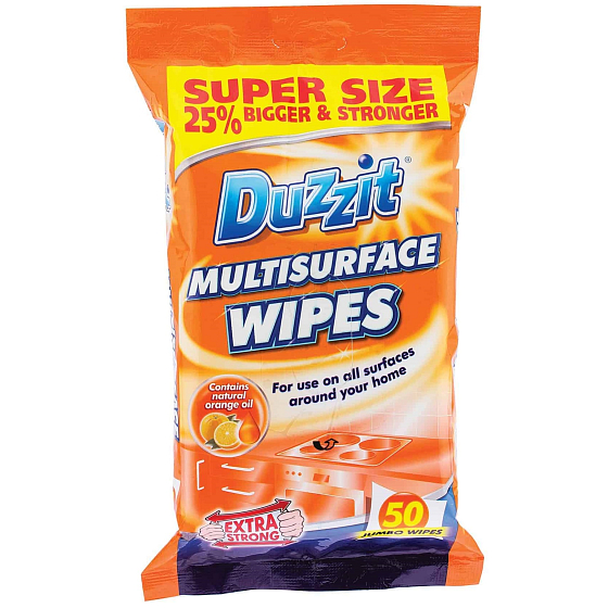 Duzzit Orangenöl Universal Feuchte Reinigungstücher 50 Stück